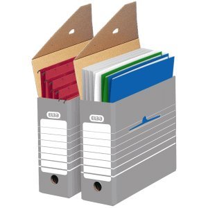 Elba 10 x Archiv-Schachtel tric 95x340x365mm Wellpappe grau/weiß Elba 10 x Archiv-Schachtel tric 95x340x365mm Wellpappe grau/weiß von Elba