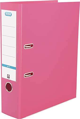 Elba 100023300 Ordner "smart Pro+", A4, breit, auswechselbares Rückenschild, 10 Stück, pink von Elba