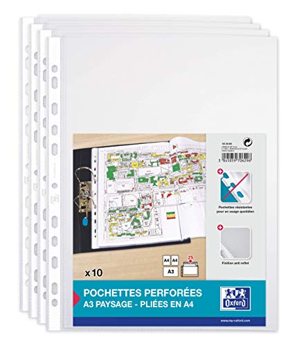Elba 100206865 Prospekthülle, DIN A3 quer, PP, 0,09 mm, genarbt Elba 100206865 Prospekthülle, DIN A3 quer, PP, 0,09 mm, genarbt von Oxford
