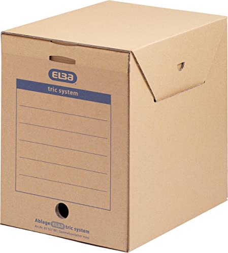 Elba 100421092 Archivbox 1554257 236mm x 308mm x 333mm Wellpappe Naturbraun, 3 Stück Elba 100421092 Archivbox 1554257 236mm x 308mm x 333mm Wellpappe Naturbraun, 3 Stück von Elba