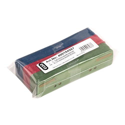 Elba 75 Heftstreifen aus recycling Karton, 320 g/m², 3 Farben, blau, grün, rot von Elba