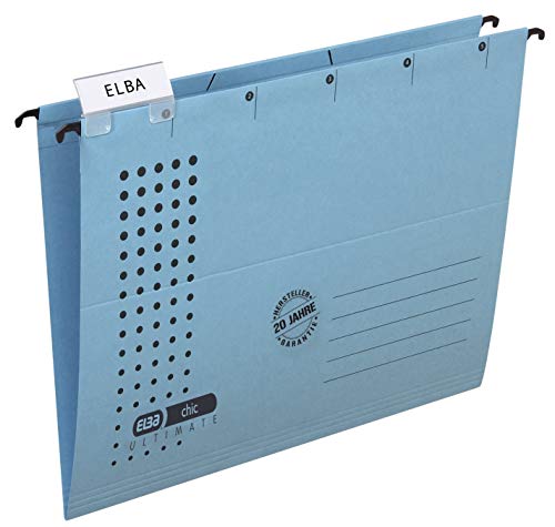 Elba 85740-BL Hängemappe chic, blau, Pappe RC, 230 g/m, mit Sichtreiter, seit Elba 85740-BL Hängemappe chic, blau, Pappe RC, 230 g/m, mit Sichtreiter, seit von Elba