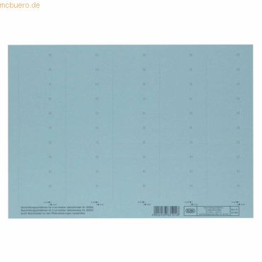Elba Beschriftungsschild für 4-zeilige Sichtreiter 58x18mm blau VE=10x Elba Beschriftungsschild für 4-zeilige Sichtreiter 58x18mm blau VE=10x von Elba