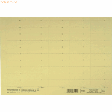Elba Beschriftungsschild für 4-zeilige Sichtreiter 58x18mm gelb VE=10x von Elba