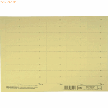 Elba Beschriftungsschild für 4-zeilige Sichtreiter 58x18mm gelb VE=10x Elba Beschriftungsschild für 4-zeilige Sichtreiter 58x18mm gelb VE=10x von Elba