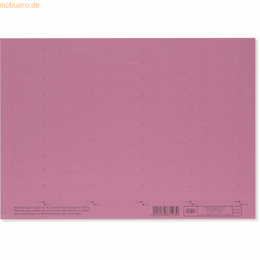 Elba Beschriftungsschild für 4-zeilige Sichtreiter 58x18mm rot 10x50 S von Elba