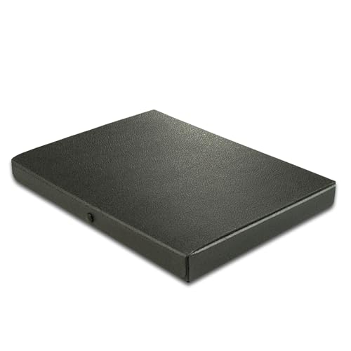 ELBA 400000994 Dokumenten-Box aus Hartpappe mit 3 Einschlagklappen und Druckkopf 3 cm schwarz von Elba
