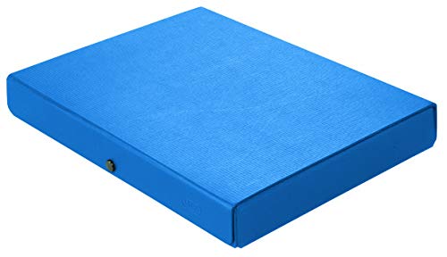 Elba Dokumenten-Box A4 aus Hartpappe, 4 cm Füllhöhe, blau von Elba