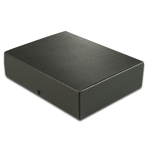 Elba Dokumenten-Box A4 aus Hartpappe, 8 cm Füllhöhe, schwarz von Elba