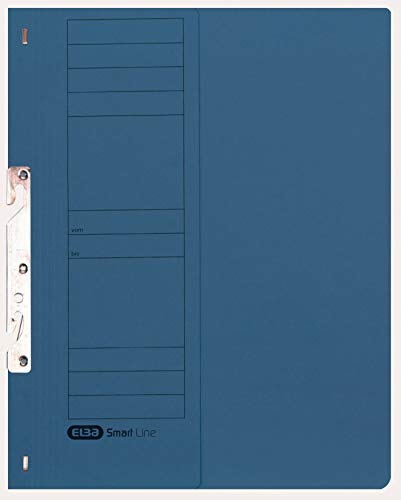 Elba Einhakhefter A4 aus Karton, 1/2 Vorderdeckel, kfm. Heftung, blau, 50 Stück von Elba