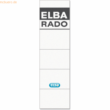 Elba Einsteck-Rückenschild extra kurz/breit weiß 10 Stück von Elba