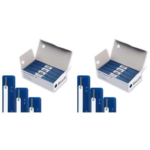 Elba Heftstreifen aus Kunststoff, 150x35mm, blau, 100 Stück (Packung mit 2) von Elba