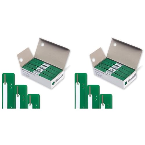 Elba Heftstreifen aus Kunststoff, 150x35mm, grün, 100 Stück (Packung mit 2) von Elba