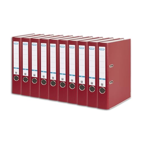 Elba Ordner A4, Smart Pro, 5 cm schmal, Kunststoff außen, dunkelrot, 10 Stück Elba Ordner A4, Smart Pro, 5 cm schmal, Kunststoff außen, dunkelrot, 10 Stück von Elba