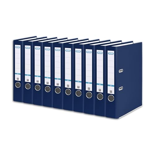 Elba Ordner A4, Smart Pro, 5 cm schmal, Kunststoff außen, dunkelblau, 10 Stück Elba Ordner A4, Smart Pro, 5 cm schmal, Kunststoff außen, dunkelblau, 10 Stück von Elba