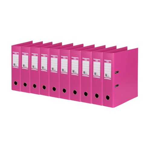 Elba Ordner A4, Strong-Line, 8 cm breit, Kunststoff innen und außen, pink, 10 Stück von Elba