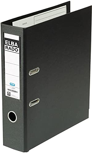 Elba Ordner A4, aus Kunststoff, rado plast, 8 cm breit, schwarz, 20 Stück Elba Ordner A4, aus Kunststoff, rado plast, 8 cm breit, schwarz, 20 Stück von Elba