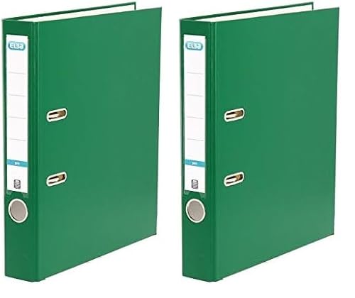 Elba Ordner A4, smart Pro, 5 cm schmal, Kunststoff außen, grün (Packung mit 2) von Elba