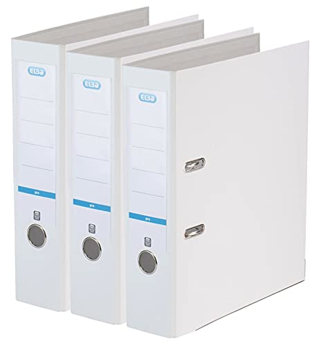 Elba Ordner A4, smart Pro, 8 cm breit, Kunststoff außen, weiss, 3 Stück Elba Ordner A4, smart Pro, 8 cm breit, Kunststoff außen, weiss, 3 Stück von Elba