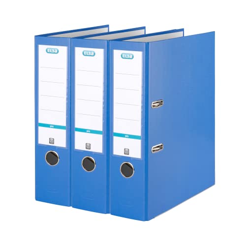 Elba Ordner A4, smart Pro, 8 cm breit, Kunststoff außen, blau, 3 Stück Elba Ordner A4, smart Pro, 8 cm breit, Kunststoff außen, blau, 3 Stück von Elba