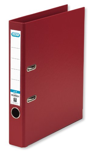 Elba Premium Akten-Ordner A4, smart Pro plus, 5 cm schmal, Kunststoff Ordner, bordeaux, 10 Stück von Elba