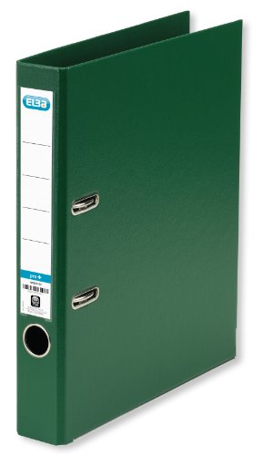Elba Premium Akten-Ordner A4, smart Pro plus, 5 cm schmal, Kunststoff Ordner, grün, 10 Stück von Elba