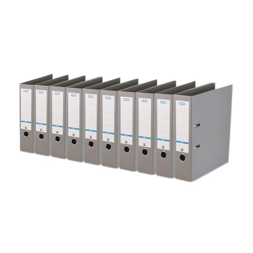 Elba Premium Akten-Ordner A4, smart Pro plus, 8 cm breit, Kunststoff Ordner, grau, 10 Stück Elba Premium Akten-Ordner A4, smart Pro plus, 8 cm breit, Kunststoff Ordner, grau, 10 Stück von Elba