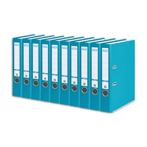Elba Ordner A4, Smart Pro, 5 cm schmal, Kunststoff außen, türkis, 10 Stück Elba Ordner A4, Smart Pro, 5 cm schmal, Kunststoff außen, türkis, 10 Stück von Elba