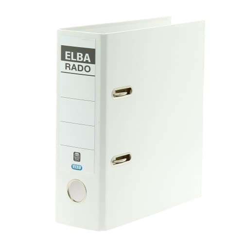 Elba Ordner A5, Kunststoff, rado plast, hoch 7,5 cm breit, weiß Elba Ordner A5, Kunststoff, rado plast, hoch 7,5 cm breit, weiß von Elba