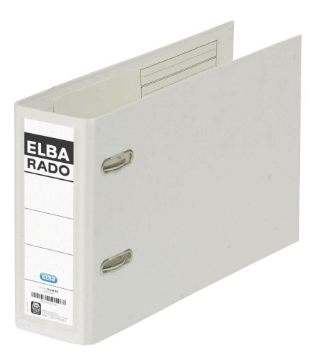 Elba Ordner A5, Kunststoff, rado plast, quer 7,5 cm breit, weiß von Elba