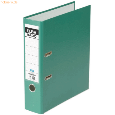 20 x Elba Ordner rado-Lux A4 Acrylat/Papier 80mm grün von Elba