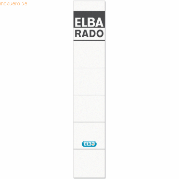 Elba Ordnerrückenschild für Elba selbstklebend kurz/schmal VE=10 Stück von Elba