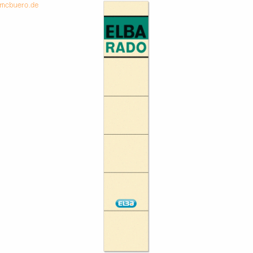 Elba Ordnerrückenschilder für Elba selbstklebend kurz/schmal VE=10 Stü von Elba