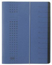 Elba Ordnungsmappe chic, Karton (RC), 450 g/qm, A4, 12 F„cher, dunkelblau von Elba