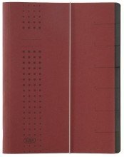 Elba Ordnungsmappe chic, Karton (RC), 450 g/qm, A4, 7 F„cher, bordeaux von Elba
