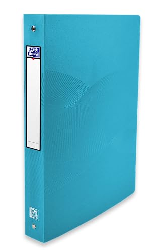 Elba Osmose Ringbuch, 4 Ringe, Rücken 40 mm, Polypropylen, transluzent, Blau, Türkis, A4 von Oxford