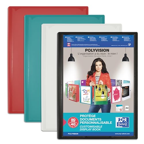 Elba Polyvision Dokumentenmappe individualisierbar, aus Polypropylen 120 Sichthüllen A4, Farbe wird willkürlich ausgewählt von Oxford