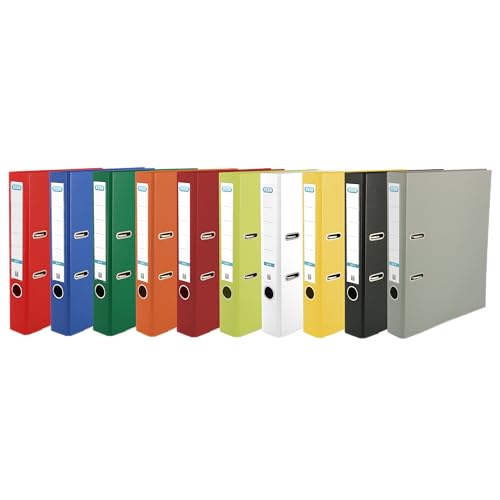 Elba Premium Akten-Ordner A4, smart Pro plus, 5 cm schmal, Kunststoff Ordner, 10 Farben, 10 Stück Elba Premium Akten-Ordner A4, smart Pro plus, 5 cm schmal, Kunststoff Ordner, 10 Farben, 10 Stück von Elba