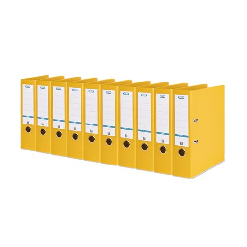 Elba Premium Akten-Ordner A4, smart Pro plus, 8 cm breit, Kunststoff Ordner, gelb, 10 Stück Elba Premium Akten-Ordner A4, smart Pro plus, 8 cm breit, Kunststoff Ordner, gelb, 10 Stück von Elba