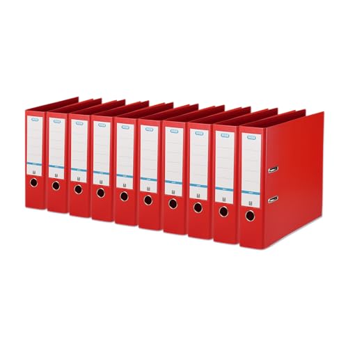 Elba Premium Akten-Ordner A4, smart Pro plus, 8 cm breit, Kunststoff Ordner, rot, 10 Stück Elba Premium Akten-Ordner A4, smart Pro plus, 8 cm breit, Kunststoff Ordner, rot, 10 Stück von Elba