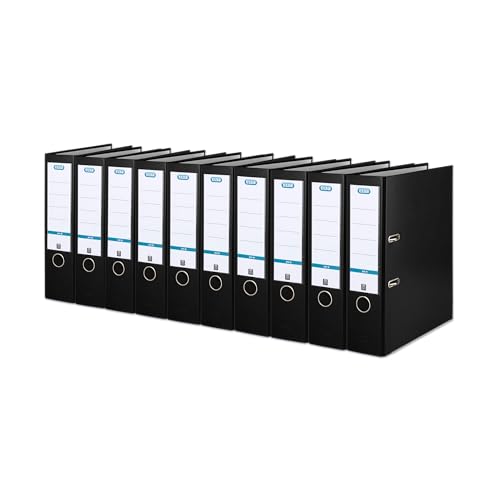 Elba Premium Akten-Ordner A4, smart Pro plus, 8 cm breit, Kunststoff Ordner, schwarz, 10 Stück Elba Premium Akten-Ordner A4, smart Pro plus, 8 cm breit, Kunststoff Ordner, schwarz, 10 Stück von Elba