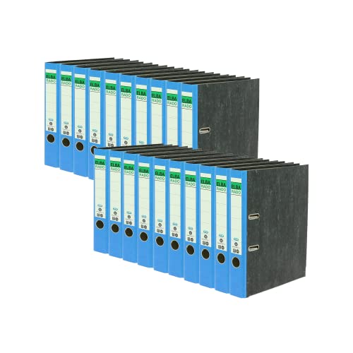 Elba Recycling-Ordner A4, Rado Wolkenmarmor, 5 cm schmal, blau, 20 Stück Elba Recycling-Ordner A4, Rado Wolkenmarmor, 5 cm schmal, blau, 20 Stück von Elba