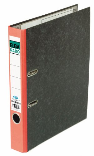 Elba Recycling-Ordner A4, Rado Wolkenmarmor, 5 cm schmal, rot, 1 Stück Elba Recycling-Ordner A4, Rado Wolkenmarmor, 5 cm schmal, rot, 1 Stück von Elba