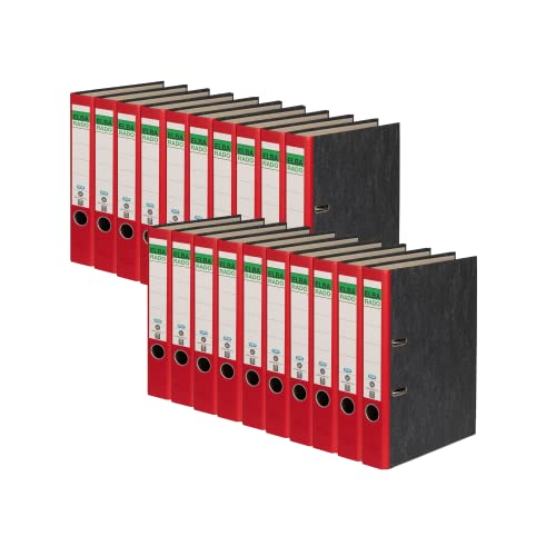 Elba Recycling-Ordner A4, Rado Wolkenmarmor, 5 cm schmal, rot, 20 Stück Elba Recycling-Ordner A4, Rado Wolkenmarmor, 5 cm schmal, rot, 20 Stück von Elba