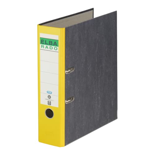 Elba Recycling-Ordner A4, Rado Wolkenmarmor, 8 cm breit, gelb, 1 Stück Elba Recycling-Ordner A4, Rado Wolkenmarmor, 8 cm breit, gelb, 1 Stück von Elba