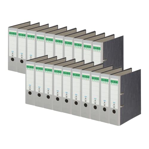 Elba Recycling-Ordner A4, Rado Wolkenmarmor, 8 cm breit, grau, 20 Stück Elba Recycling-Ordner A4, Rado Wolkenmarmor, 8 cm breit, grau, 20 Stück von Elba