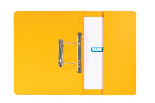 Elba Stratford Schnellhefter mit Tasche recycelt 315 g/m² 32 mm Folio-Format 25 Stück gelb von Elba