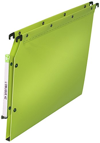 Elba Ultimate PP Hängemappen aus Polypropylen, blickdicht, für Schrank, Boden 15 mm, Grün, 10 Stück von Elba