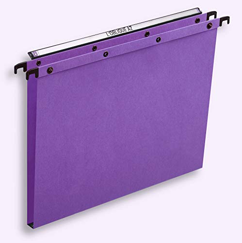 L'Oblique AZ Hängemappen AZO 25 Stück Dos 15mm violett von Elba