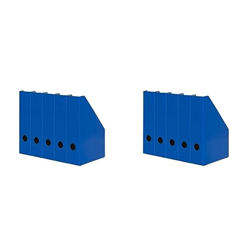 Landre Stehsammler A4, aus stabilem Karton, 7cm breit, blau, 5 Stück (Packung mit 2) von Elba